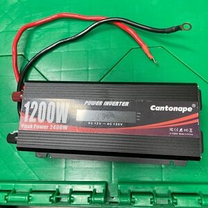 1200/2400W Peak Power Inverter DC 12V to 110V/120V AC Converter with LCD Display